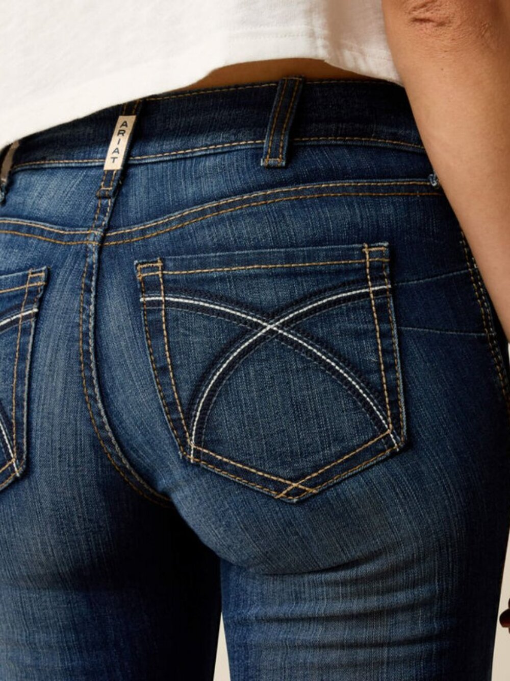 Ariat Rosa Boot Jeans Perfect Mid Rise Western Denim Stacking Riding 27 - Picture 2 of 9